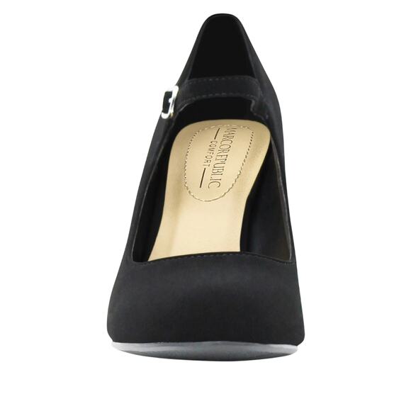 NEW Marco Women's Black Buckle Strap Mary Jane Mid-rise Chunky Heel Size 9 - Picture 4 of 6